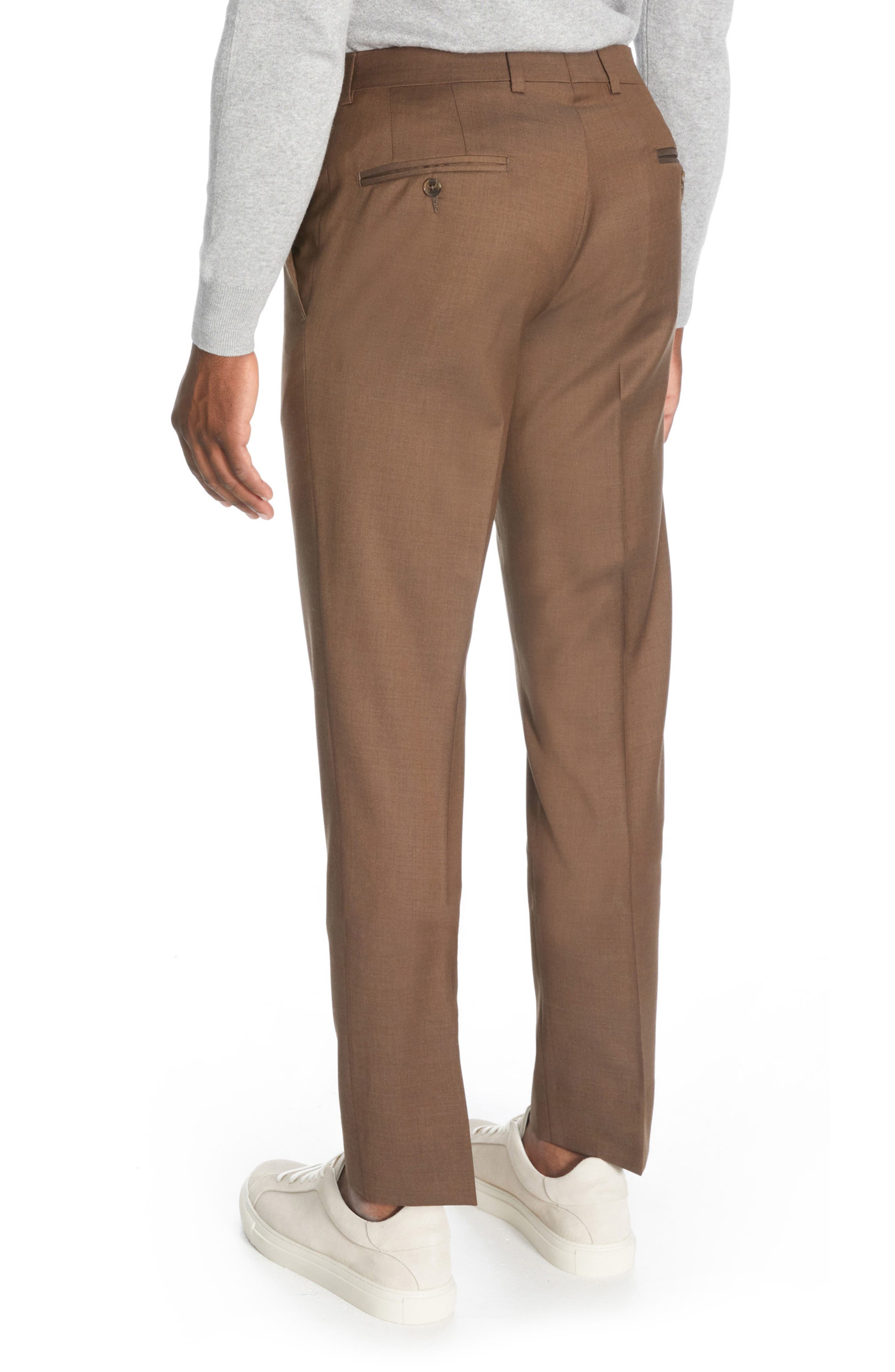 Ascott Browne Wool Blend Self Sizer Flat Front Pant 